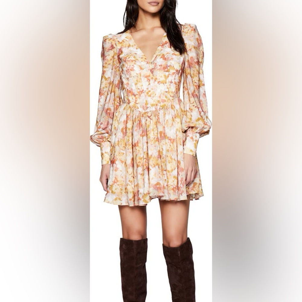 Bardot Zelina Corset Long Sleeve Minidress